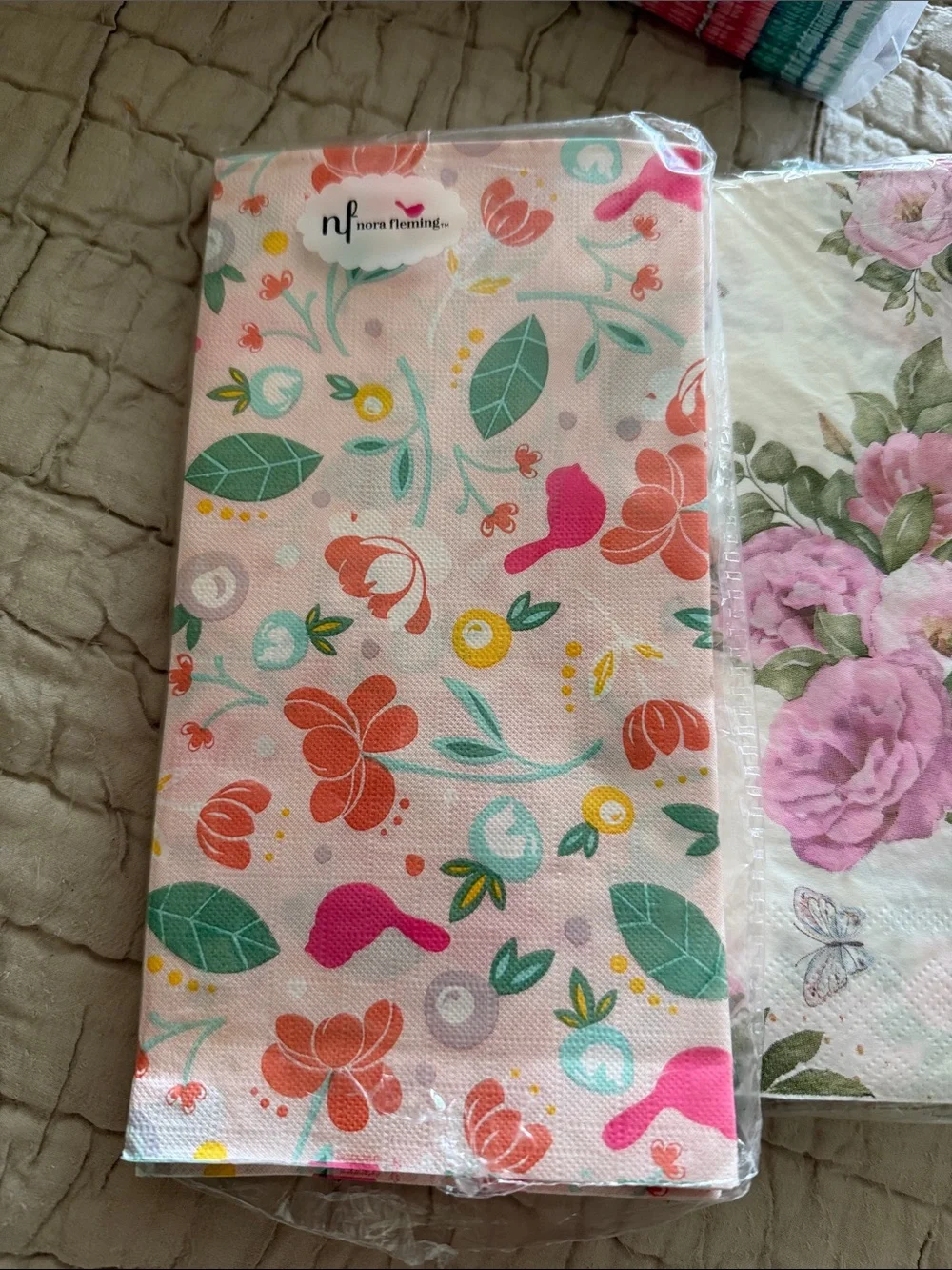 Paper napkins three different kinds